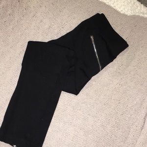Black Leggings with zippers